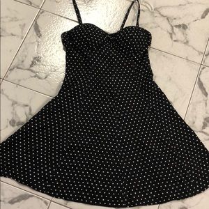 American eagle black and white polkadot dress.